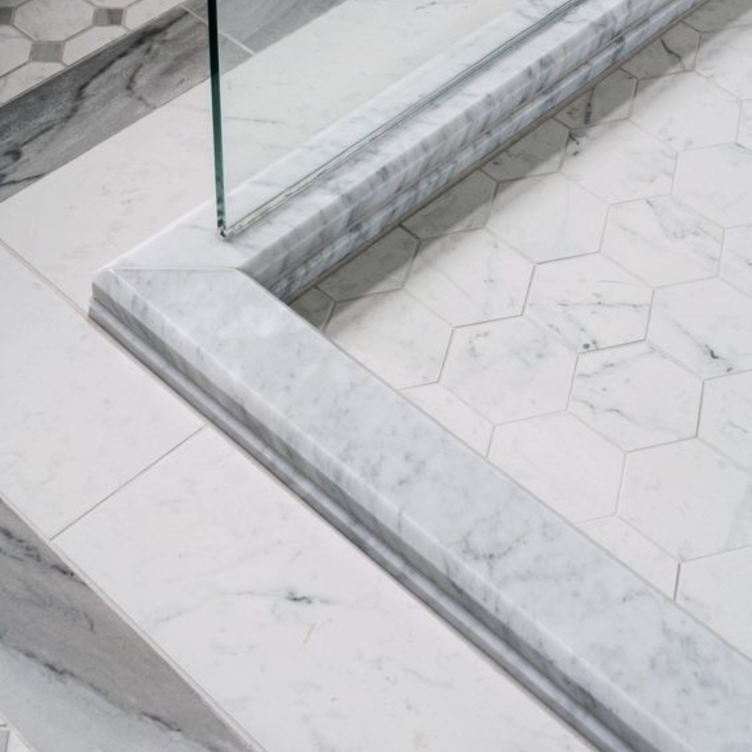 Shower Curb Thresholds Floor Tile