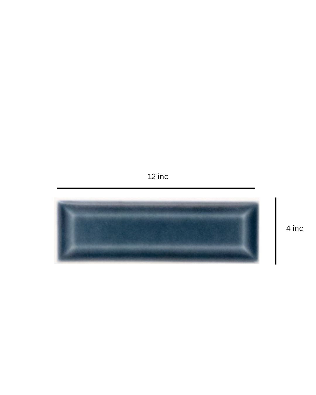 Bay Blue Beveled Subway 12 in. x 12 in. Ceramic Mesh-Mounted Mosaic Wall Tile by MSI (1 sq. ft./Each)