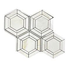 Tenedos HTC151 Pyrite Stone Metal Blend Mesh Mounted Mosaic Tile 10.83 in. x 12.44 in. x 8mm (0.94 sq. ft/Case) (Silver)