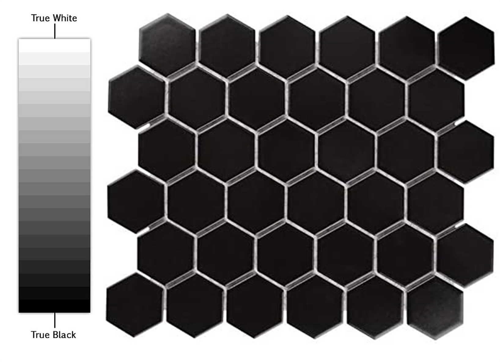 Retro 2x2 Porcelain Glazed Mosaic Wall Floor Tile Backsplash Matte Black (Set of 10)