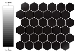 Retro 2x2 Porcelain Glazed Mosaic Wall Floor Tile Backsplash Matte Black (Set of 10)