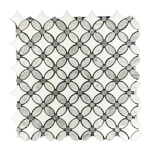 Tenedos HTC192 Ethereal Bloom Marble Mosaic Tile