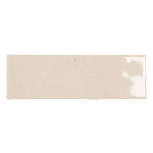 Tenedos HTC184 Ceramic Subway Wall Tile Handmade Look Glossy Glaze for Backsplash Kitchen, Bathroom Shower, Accent Wall (1, Ivory Mist)