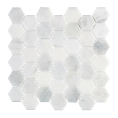 Tenedos Ulexite Hexagon Marble Mosaic Tile-1 piece