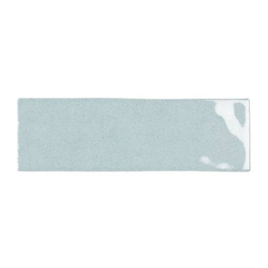 Tenedos HTC184 Ceramic Subway Wall Tile Handmade Look Glossy Glaze for Backsplash Kitchen, Bathroom Shower, Accent Wall (1, Sky Blue)