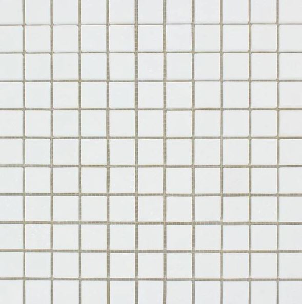 Thassos White Greek Marble 1x1 Mosaic Floor Wall Tile Backsplash Polished for Kitchen, Bathroom Shower, Accent decor, Fireplace