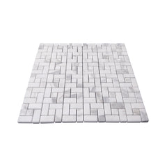 Calacatta Gold Marble Target Pinwheel Mosaic Tile with Calacatta Gold Dots Polished (Glossy)