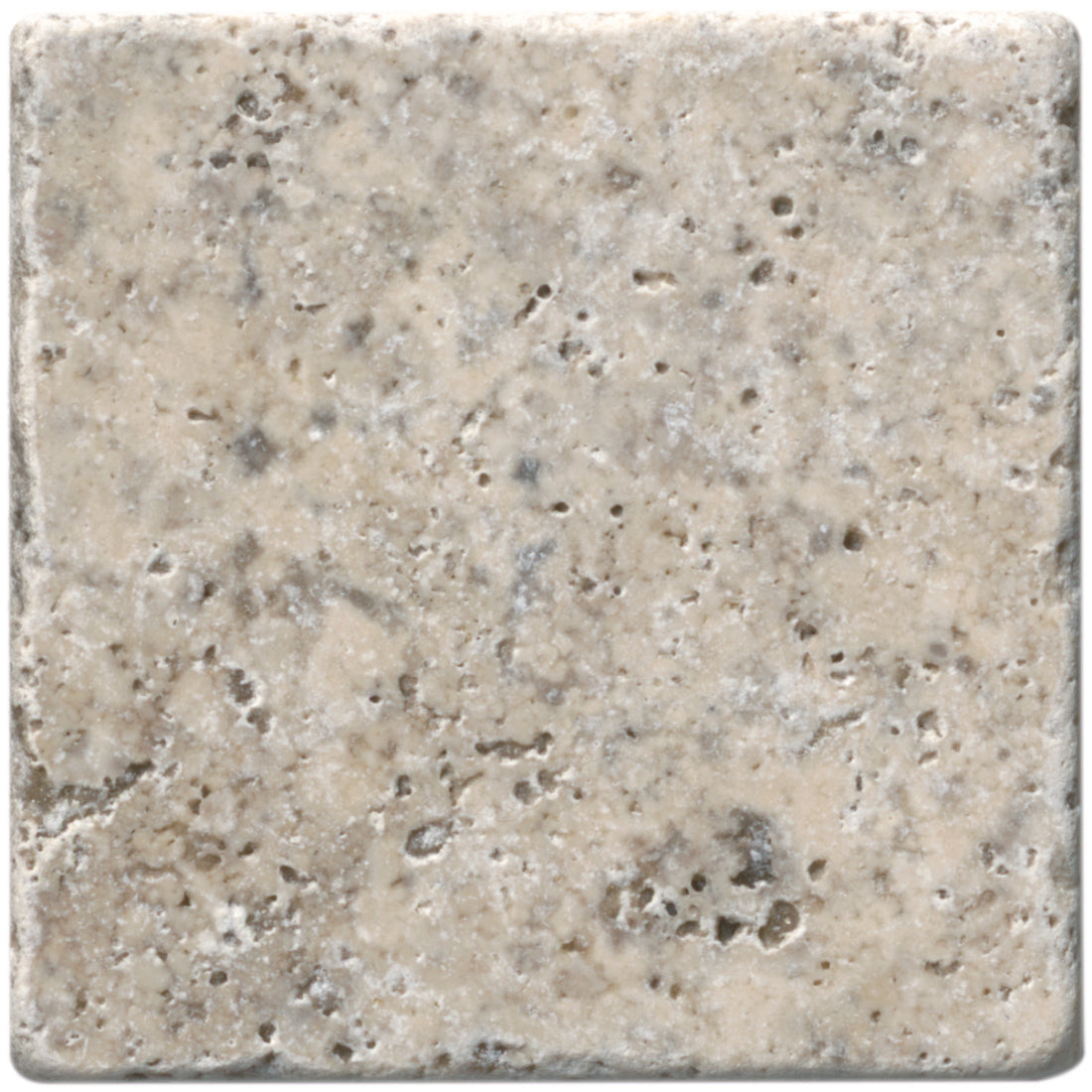 Tenedos 4x4 Silver Philadelphia Tumbled Travertine Natural Stone Wall Flooring Tile (Box of 5 sq.ft/45 pieces)