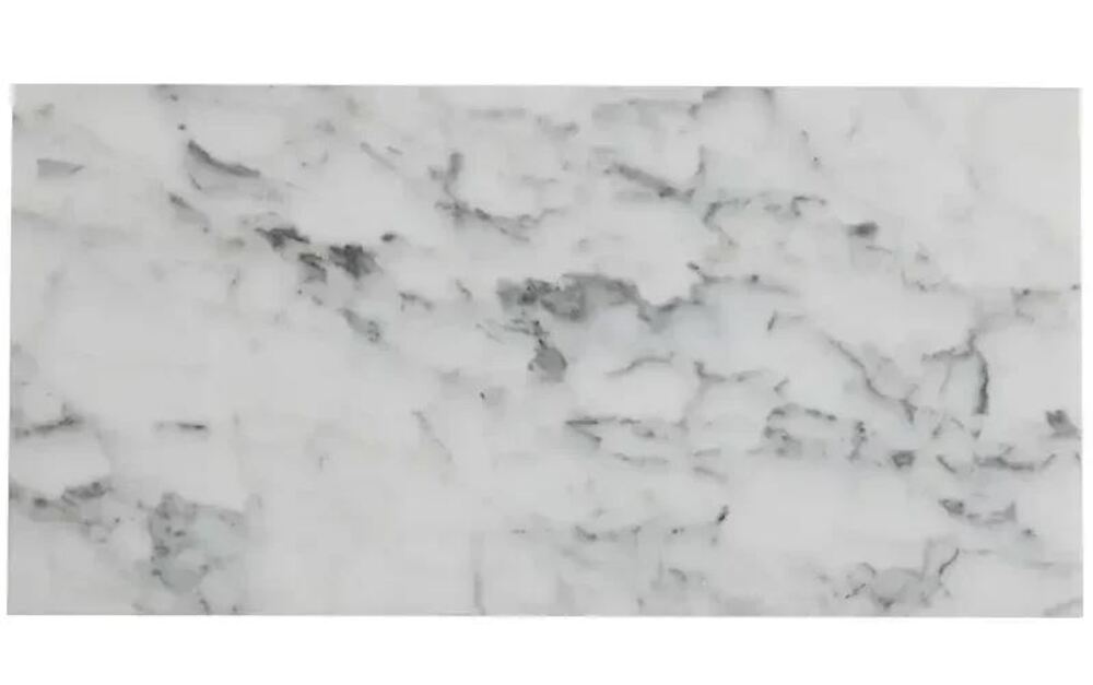 Carrara Marble Italian White Bianco Greyish 6x12 Marble Subway Floor Wall Tile Polished (2 Pieces)