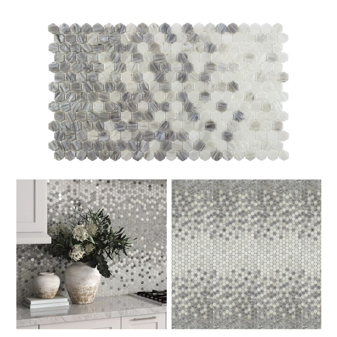 Tenedos HTC266 Lustrous Horizon Ombre Glass Mosaic Tile