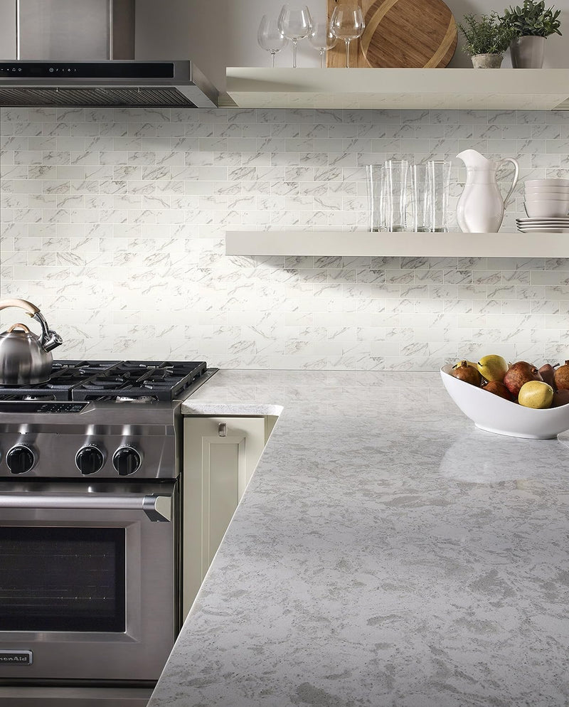 MS International Carrara Look 2x4 Porcelain Floor Wall NPIECAR2X4P Mesh-Mounted Tile 12 x 12 in. x 10 mm