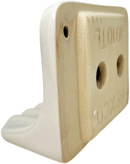Bone Almond Ceramic Wall-Mounted Soap Dish – Glazed Surface, Recessed Tile Installation