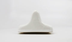 Elegant White Ceramic Bathroom Tissue Holder - Wall Recessed Glazed Design Accessory