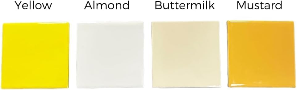 4x4 Almond Ceramic Tile-Box of 10 pcs