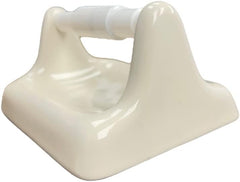 Elegant White Ceramic Bathroom Tissue Holder - Wall Recessed Glazed Design Accessory