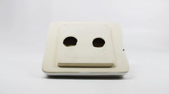 Elegant White Ceramic Bathroom Tissue Holder - Wall Recessed Glazed Design Accessory