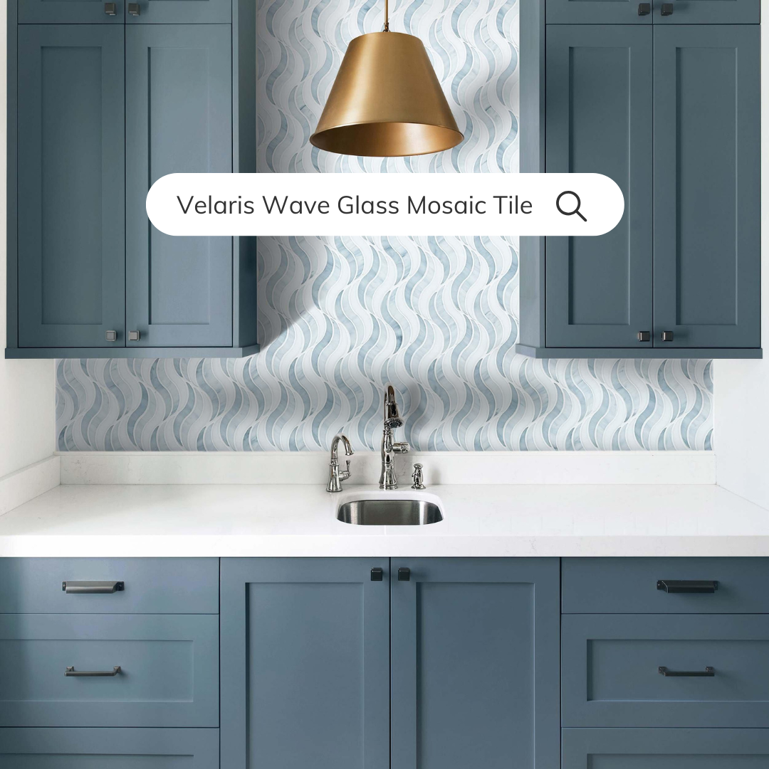 Tenedos HTC178 Velaris Wave Glass Mosaic Tile-1 piece