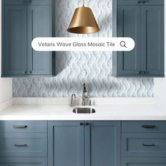 Tenedos HTC178 Velaris Wave Glass Mosaic Tile-1 piece