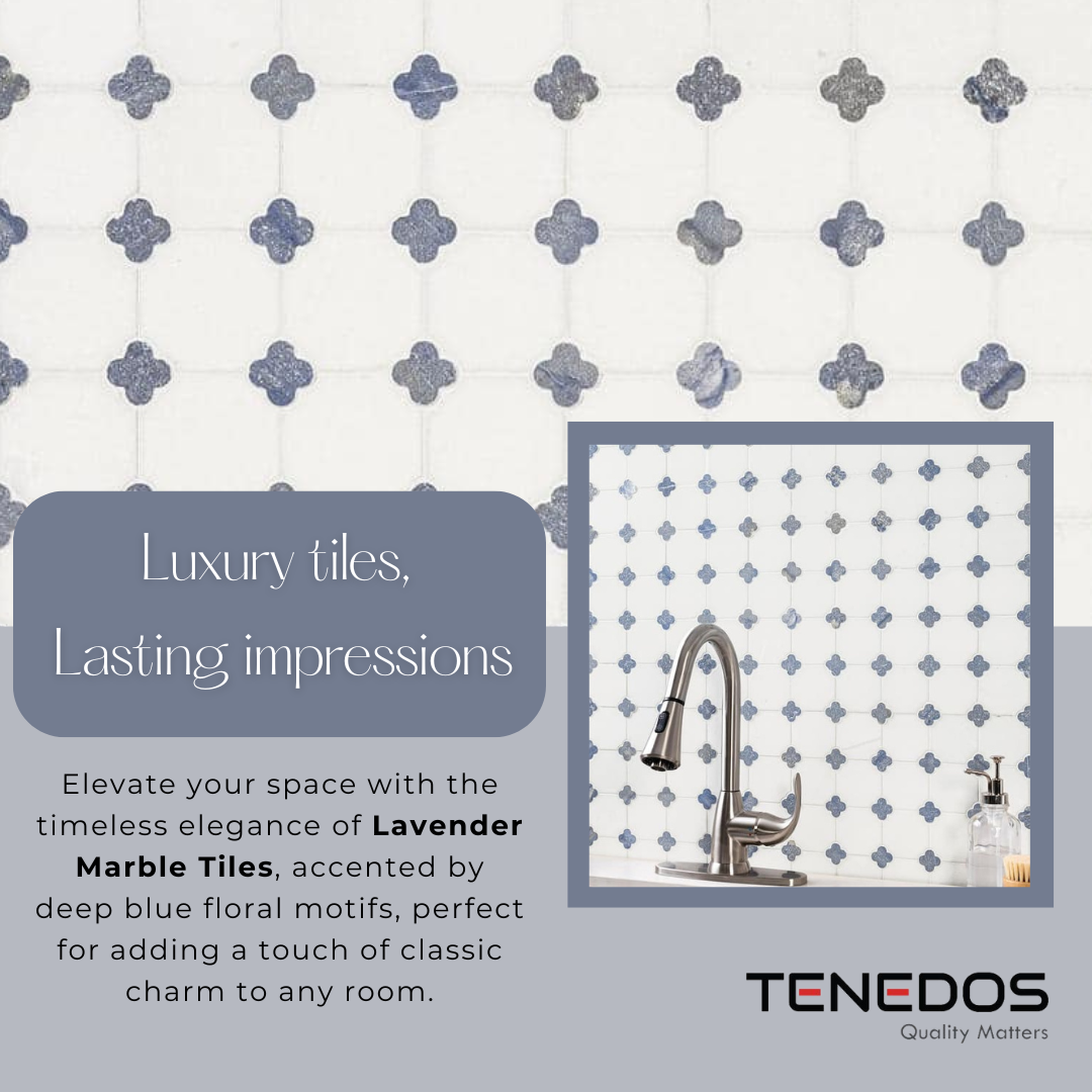 Lavender Marble Mosaic Tile 1 piece