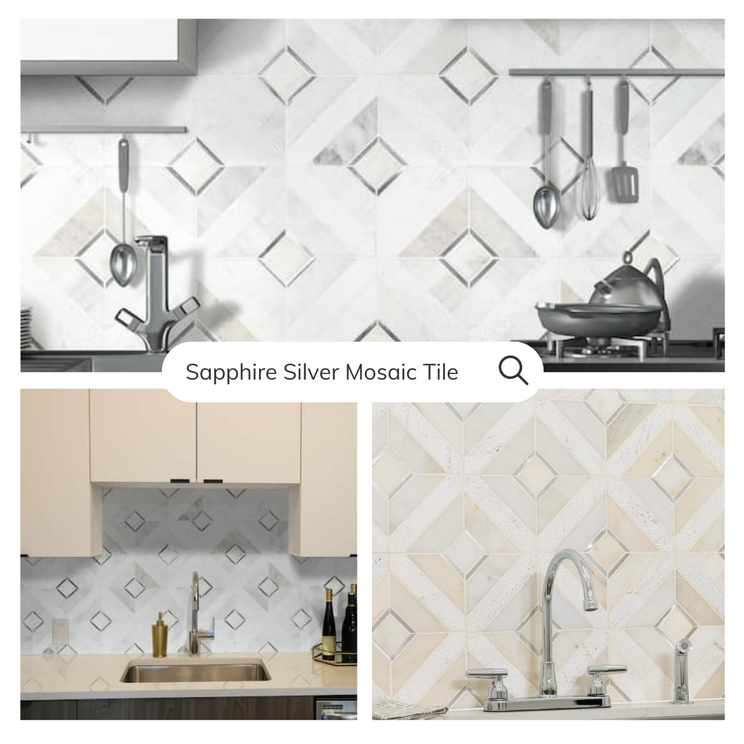 Tenedos Sapphire Silver 12 in. x 12 in. Honed Marble Floor and Wall Tile- 1 piece