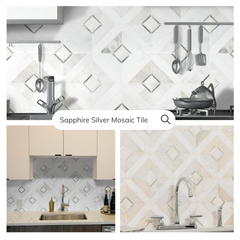Tenedos Sapphire Silver 12 in. x 12 in. Honed Marble Floor and Wall Tile- 1 piece