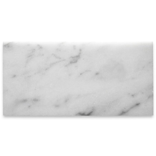 Carrara 3x6 White Italian Carrera Marble Subway wall Floor Tile Backsplash Polished (8 pieces) 1 sqft