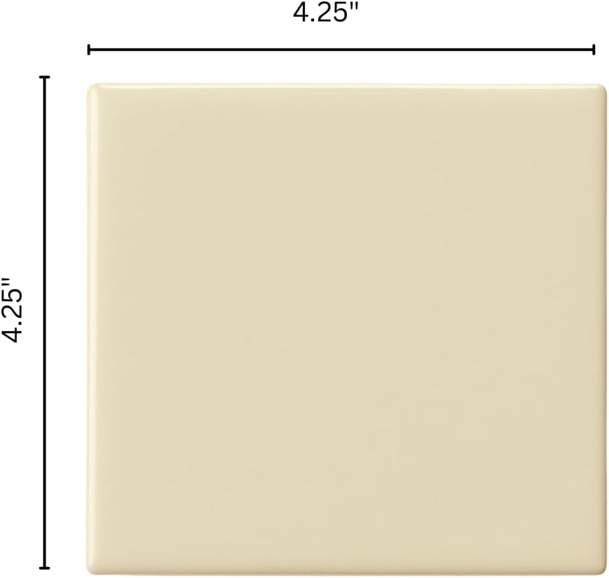 4x4 Buttermilk Ceramic Tile-Box of 10 pcs