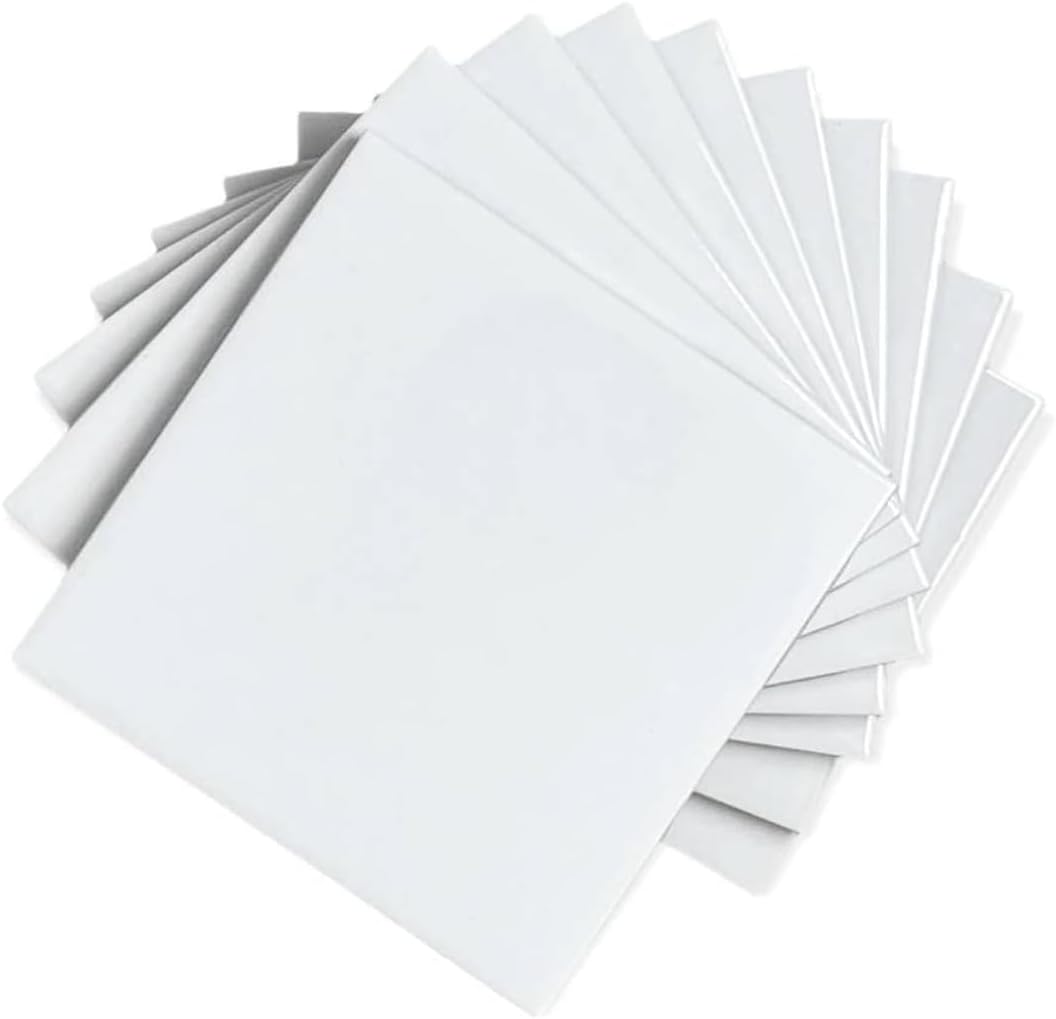 4 in Ceramic Tile Gloss 4 1/4" Box of 10 Pieces by Tenedos