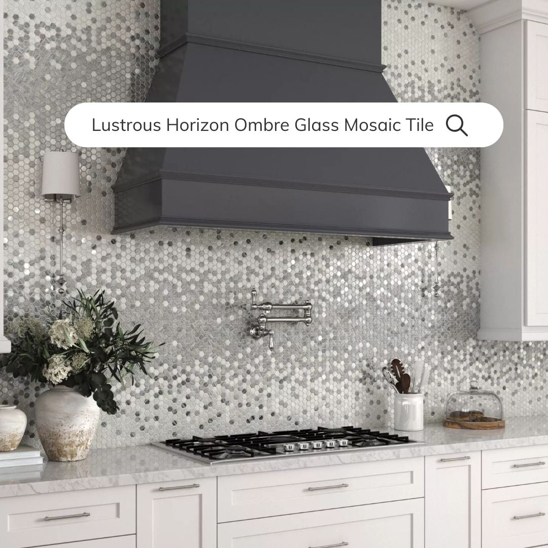 Tenedos HTC266 Lustrous Horizon Ombre Glass Mosaic Tile