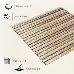 Tenedos Amber Ridge Glass Mosaic Tile