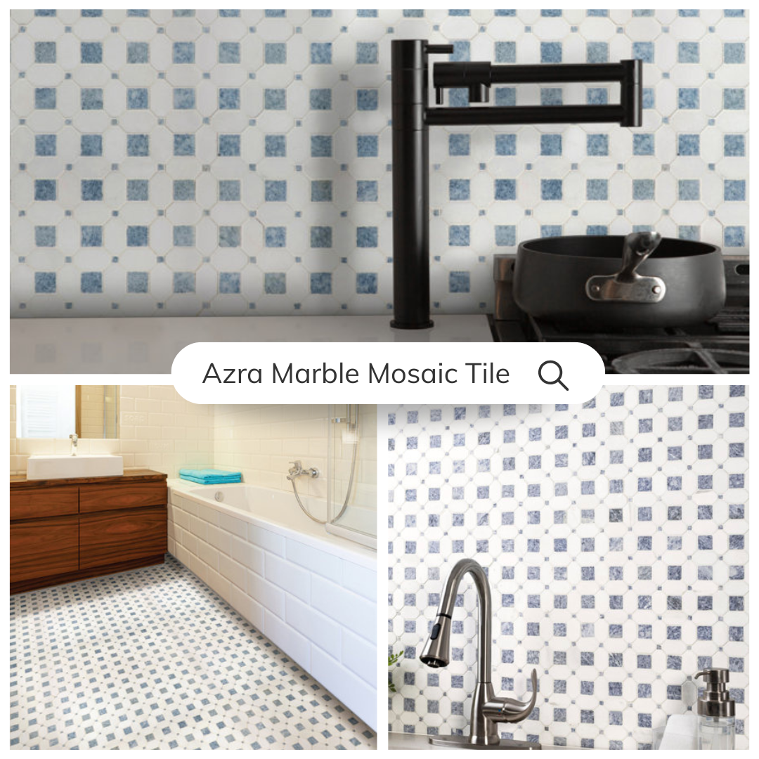 Tenedos Azra Polished Marble Floor and Wall Tile- 1 piece