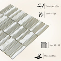 Tenedos HTC197 Sierra Luxe Mosaic Glass Mosaic Tile