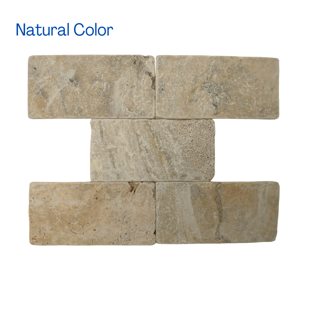 Tenedos TLSDS-3x6-SCT Scabos 3X6 Tumbled Travertine Floor Wall Pool Tile for Kitchen Backsplash, Bathroom Shower, Patios, Fireplace, Accent Decor