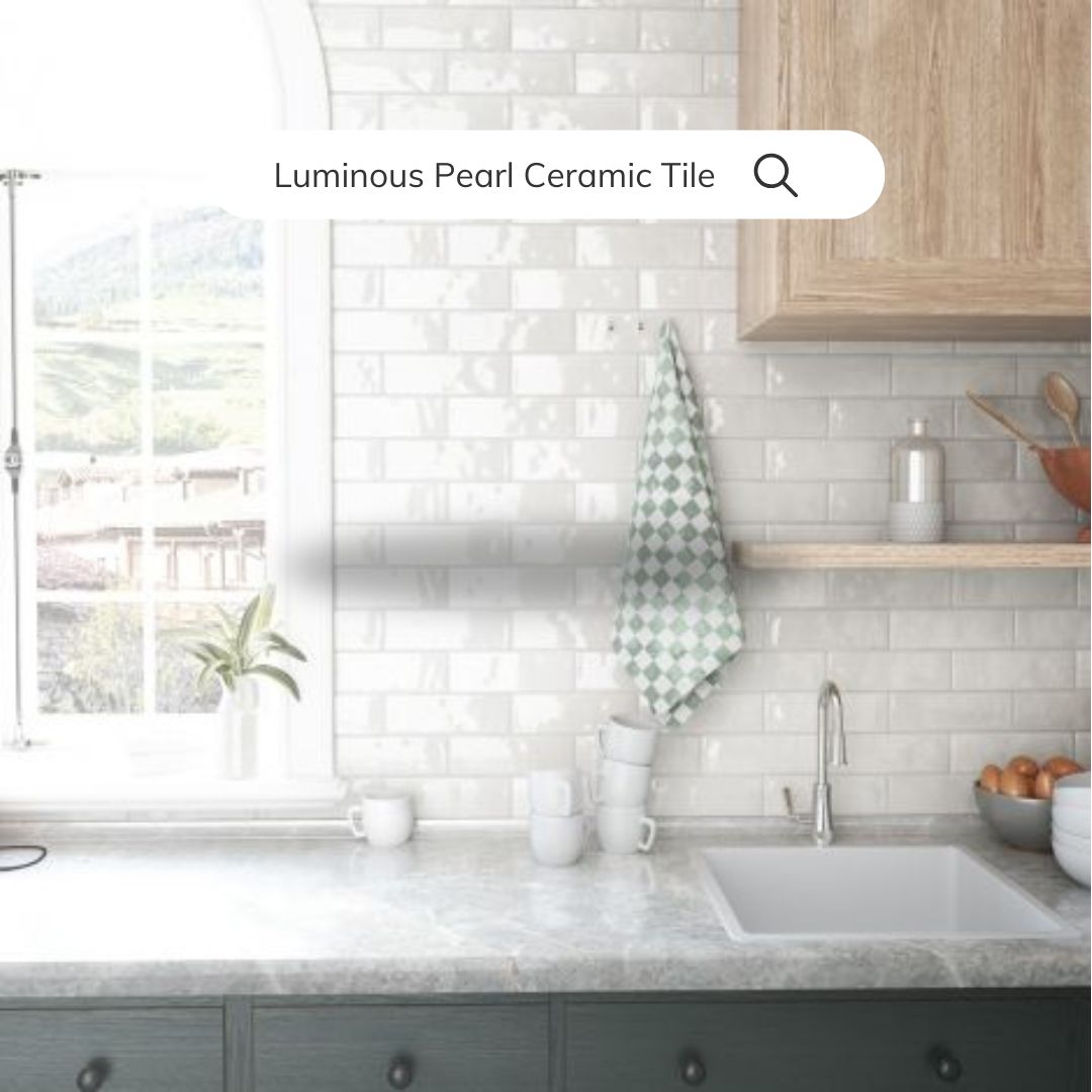 Tenedos HTC184 Ceramic Subway Wall Tile Handmade Look Glossy Glaze for Backsplash Kitchen, Bathroom Shower, Accent Wall (1, Luminous Pearl)