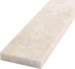 Tenedos HTCFD 2x8 Polished Beige Marble Tile, Natural Stone Straight Edge, Water-Resistant with Sealant, Floor & Wall Use, Shower Floor and Wall Suitable – Box of 20 Pieces