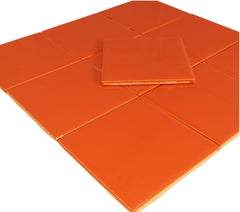 4x4 Orange Ceramic Tile-Box of 10 pcs