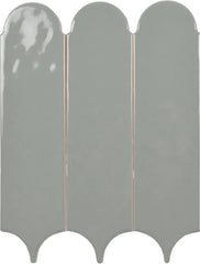 Tenedos HTCRC Glossy Wool 3x12 Interlocking Ceramic Wall Tile | Decorative Elongated Tile | Kitchen Backsplash Bathroom