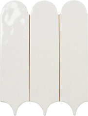 Tenedos HTCRC Glossy Wool 3x12 Interlocking Ceramic Wall Tile | Decorative Elongated Tile | Kitchen Backsplash Bathroom