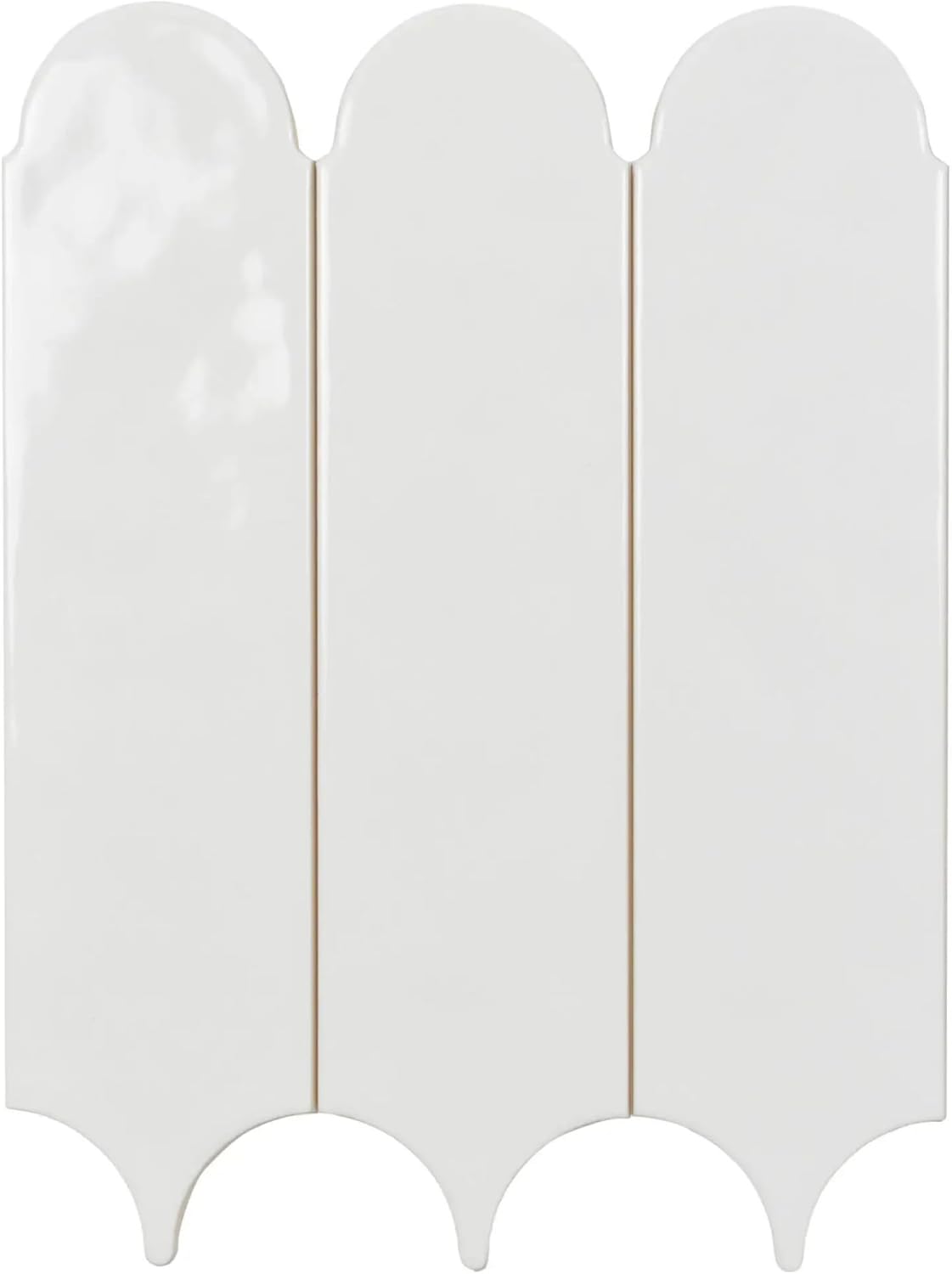 Tenedos HTCRC Glossy Wool 3x12 Interlocking Ceramic Wall Tile | Decorative Elongated Tile | Kitchen Backsplash Bathroom
