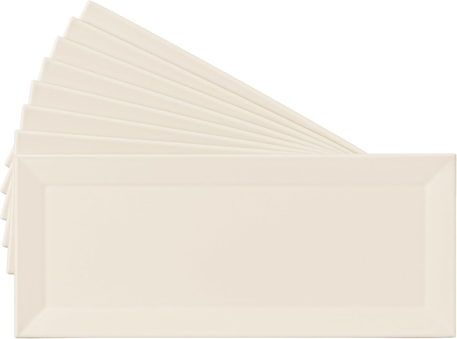 Tenedos 3x6 Bright Almond Beveled Glossy Ceramic Subway Tile – Premium Wall Tile for Kitchen Backsplash, Bathroom Shower, Laundry Room & Accent Walls (10 Pieces)