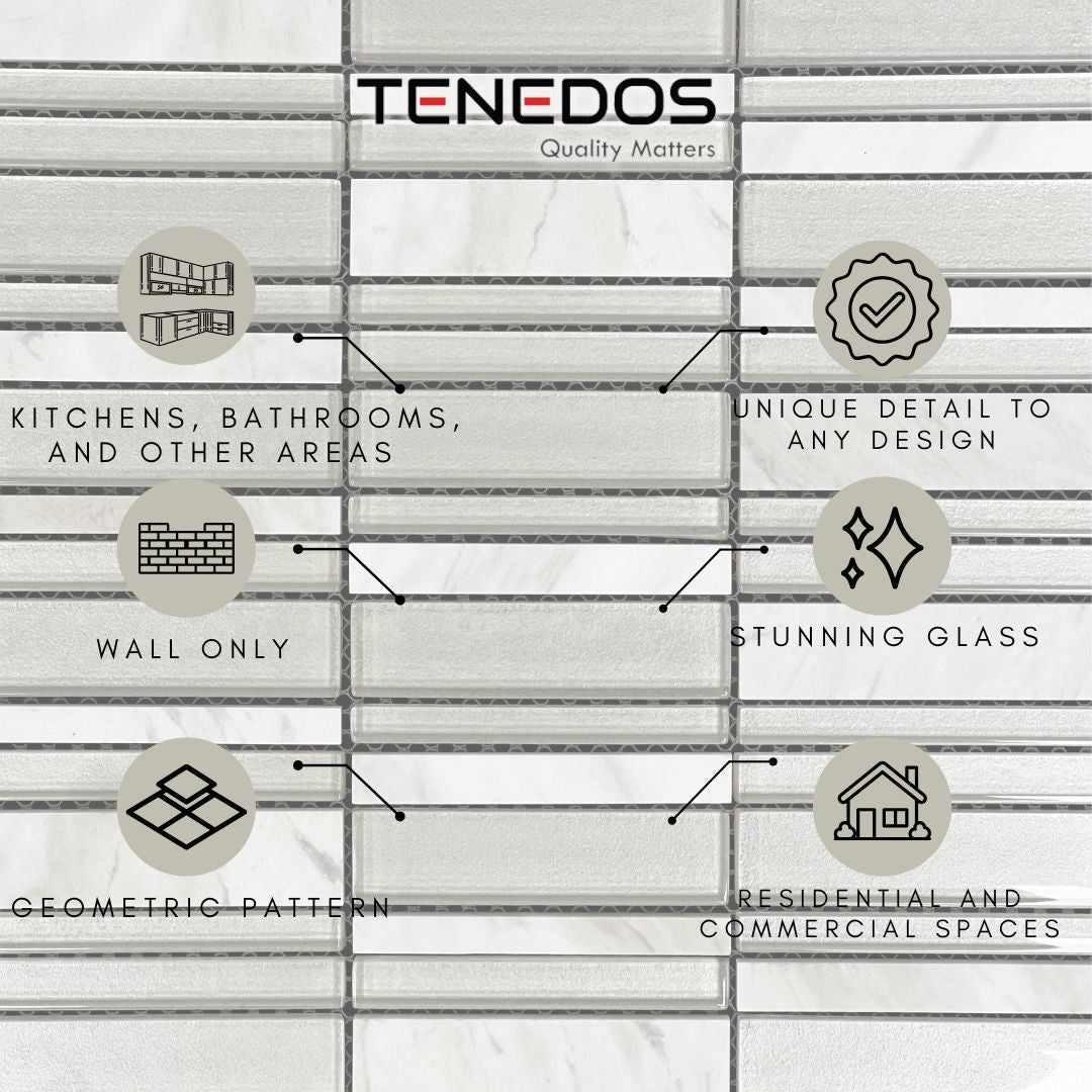 Tenedos HTC197 Sierra Luxe Mosaic Glass Mosaic Tile