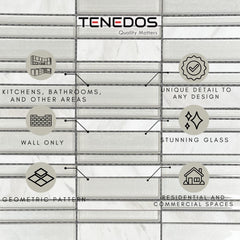 Tenedos HTC197 Sierra Luxe Mosaic Glass Mosaic Tile