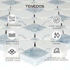 Tenedos Azra Polished Marble Floor and Wall Tile- 1 piece