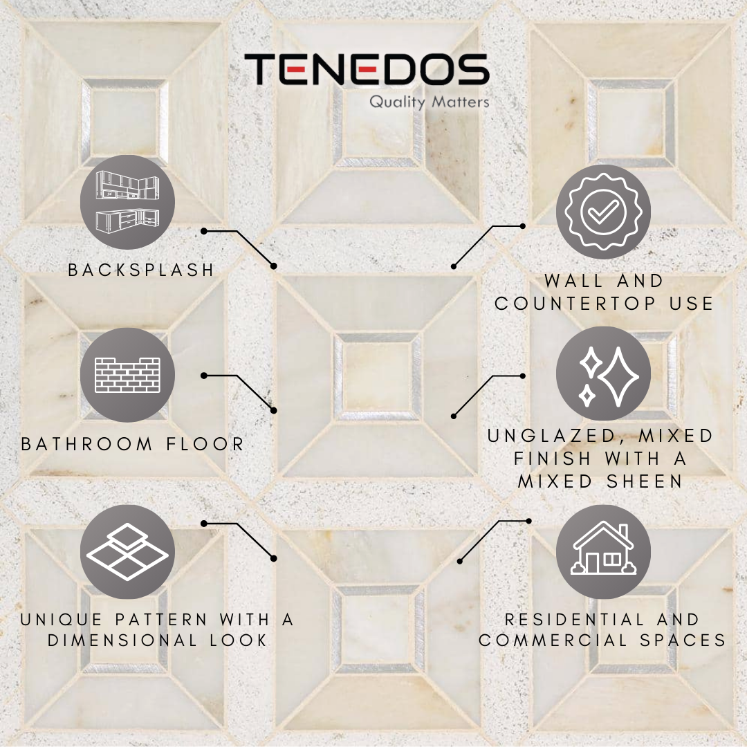 Tenedos Sapphire Silver 12 in. x 12 in. Honed Marble Floor and Wall Tile- 1 piece