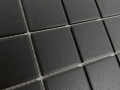 Black Matte Charcoal Porcelain Wall & Floor Tile (1 Sheet)