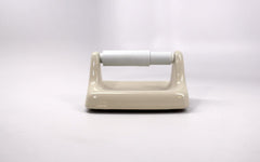 Elegant White Ceramic Bathroom Tissue Holder - Wall Recessed Glazed Design Accessory
