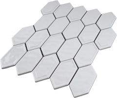 Tenedos Bright Picket Glass Mosaic Tile – 13.3" x 10.2" Glossy Finish, Kitchen Backsplash, Bathroom, Shower Wall & Accent Tile