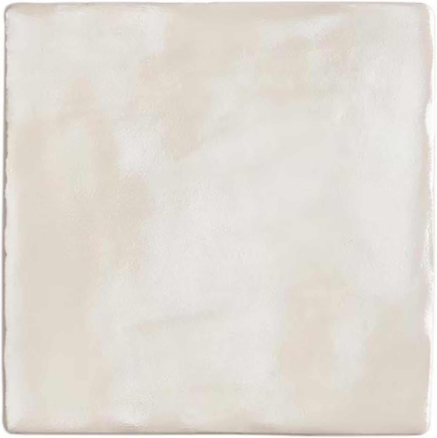 Tenedos 4x4 Inch HTCFD Premium Quality Matte Zellige Ceramic Tile with Subtle Shimmer | Handmade Look Moroccan Square Wall Tile for Kitchen Backsplash & Bathroom Wall
