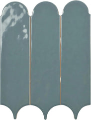 Tenedos HTCRC Glossy Wool 3x12 Interlocking Ceramic Wall Tile | Decorative Elongated Tile | Kitchen Backsplash Bathroom