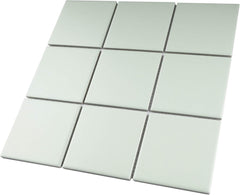 4x4 Mint Green Porcelain Matte Mosaic Tile (12x12 sheet)